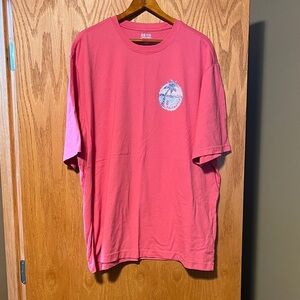 Izod Pink Tee with Palm Tree Graphic